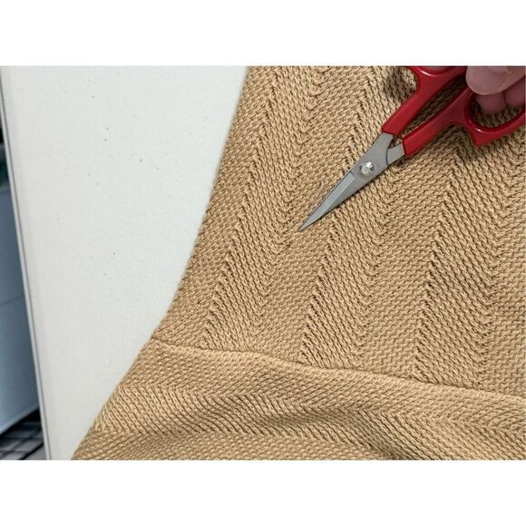 Vintage Chaps Ralph Lauren Sweater Mens L Beige Knit Eclectic Grandpa Fisherman - Picture 5 of 8